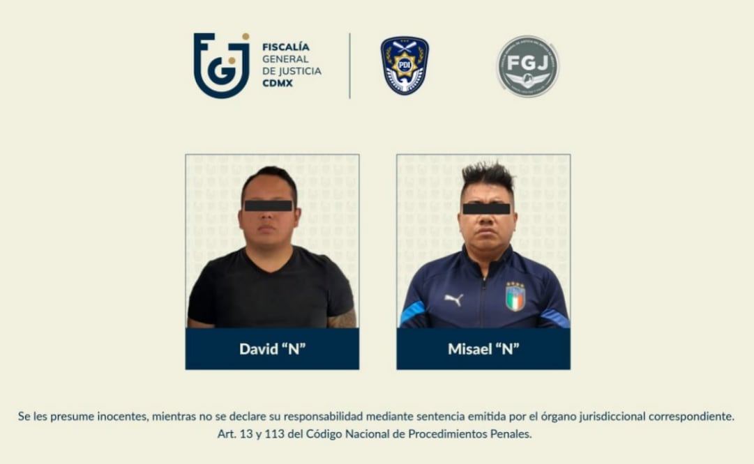 Vinculan a proceso a Misael “N”, alias “El Loco”, y a David “N”, alias “Farmacias del Ahorro”, presuntos integrantes del grupo delictivo Los Faraones. Foto: Especial