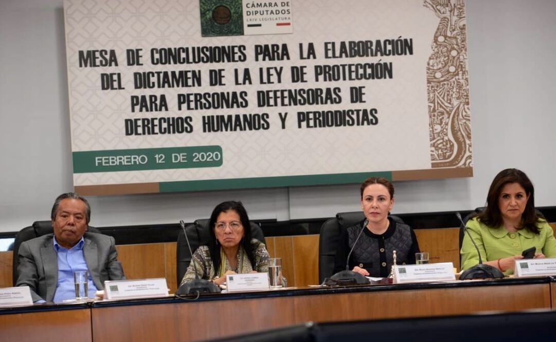 Elaboración del dictamen de la Ley de Protección para Personas Defensoras de Derechos Humanos y Periodistas. FOTO: tomada de Twitter @CDHDF