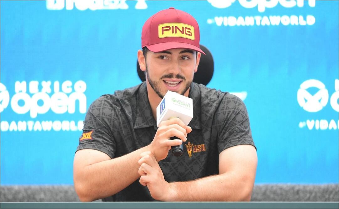 José Luis Ballester en conferencia durante el México Open At Vidanta 2025. FOTO: Edgar Enríquez/ EL UNIVERSAL
