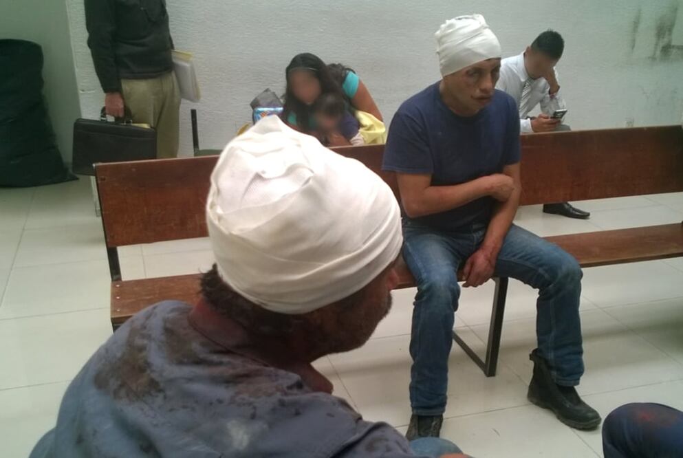 Colonos relataron que hombres armados con palos y tubos  ingresaron al predio y arremetieron contra los pobladores, que construyeron casuchas de madera y cartón en el lugar. Foto: Especial