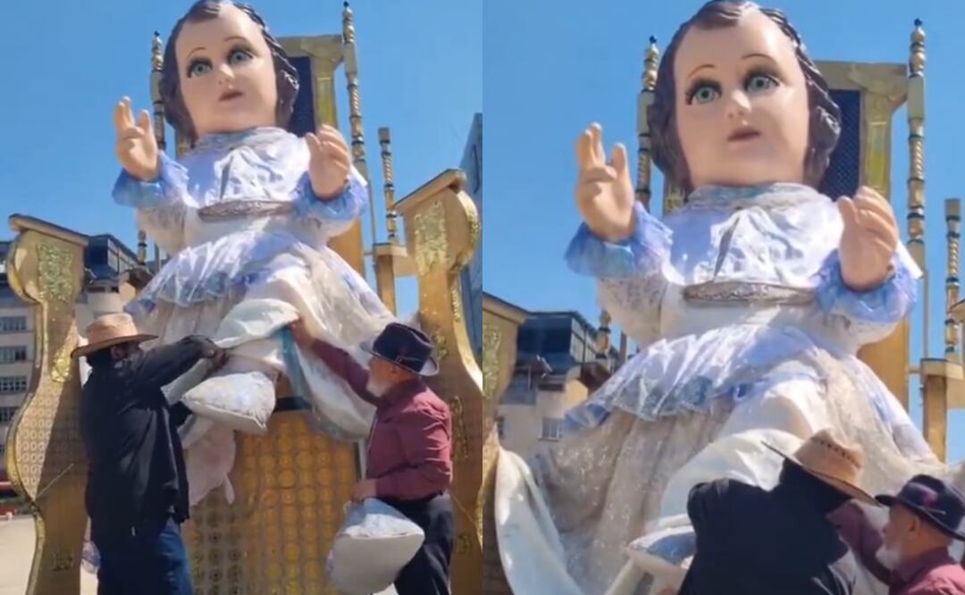 En la explanada de la Feria del Tamal en el Monumento a la Revolución se ubica el Niño Dios (31/01/2025). Foto: Captura de video