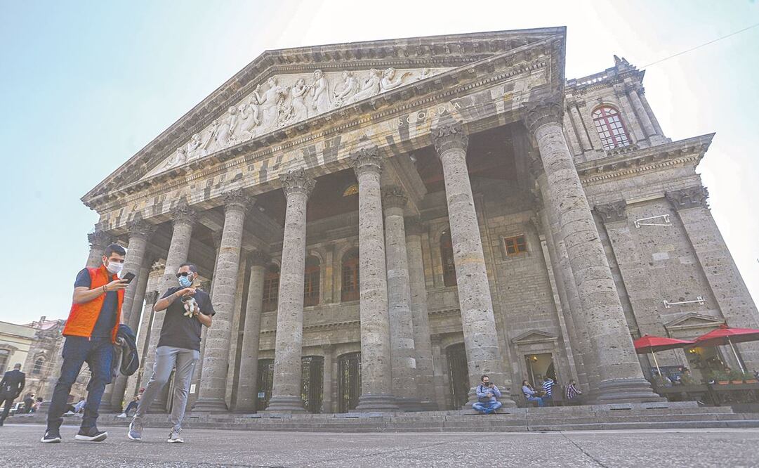 El Teatro Degollado es la sede de la Orquesta Filarmónica de Jalisco, que canceló toda su temporada. Foto: FOTOS: CARLOS ZEPEDA. EL UNIVERSAL