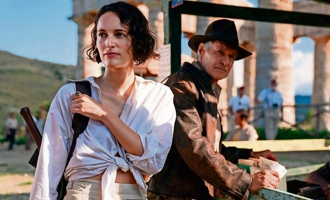 Phoebe Waller- Brid ge, como Phoebe, se une a la Harrison Ford, quien se despide del personaje del arqueólogo con esta quinta cinta. Foto: Disney