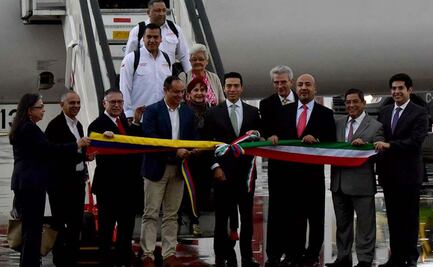Arriba al aeropuerto de Toluca el primer vuelo de Venezuela