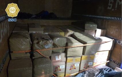 Aseguran más de una tonelada de marihuana en Iztapalapa; detienen a dos sujetos