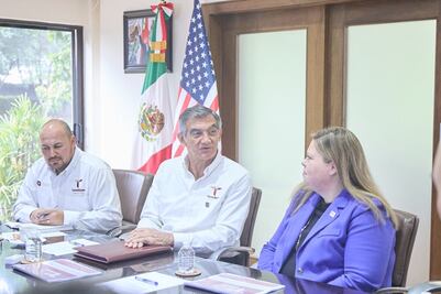 Américo Villareal presenta a Brianna Powers, Cónsul de EU en Matamoros, proyectos estratégicos de Tamaulipas