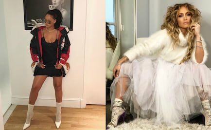 Jennifer Lopez le copia a Rihanna con calcetines de 25 mil pesos