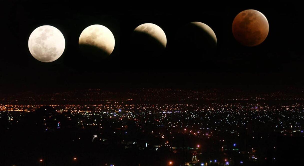 Eclipse parcial lunar de noviembre. Foto: UNAM DGCS 