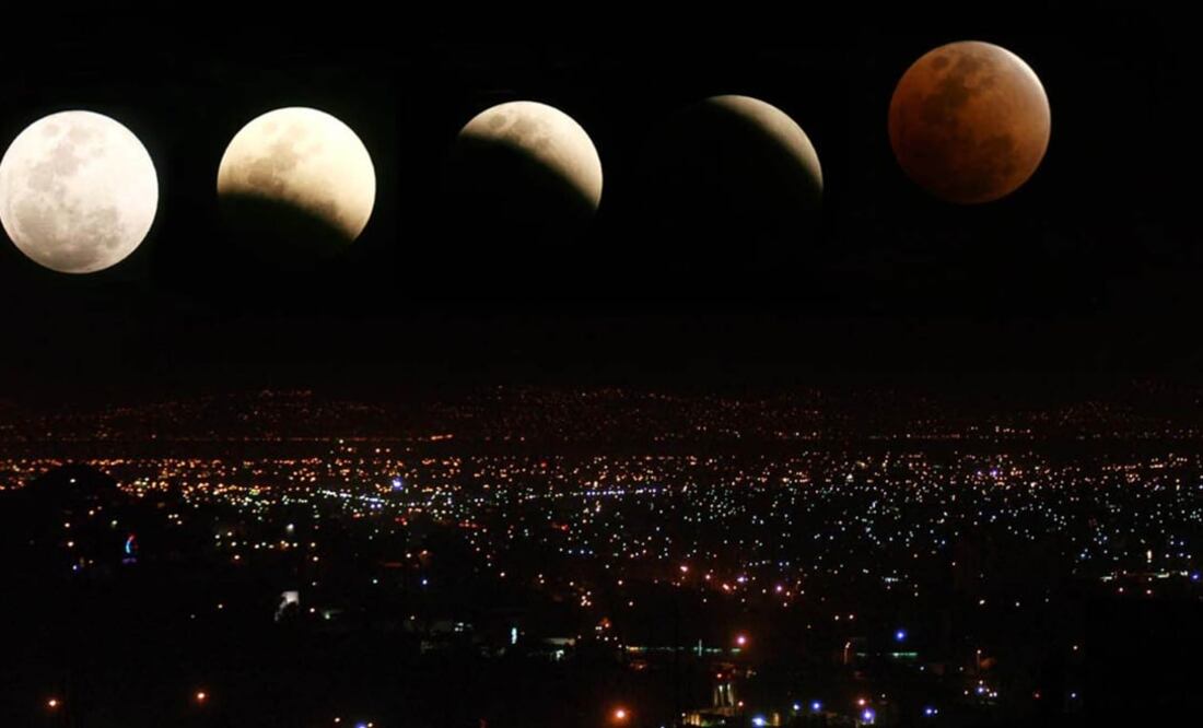 Eclipse parcial lunar de noviembre. Foto: UNAM DGCS