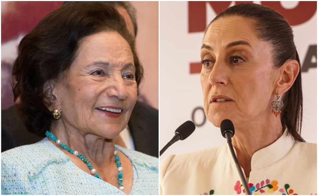 Ifigenia Martínez y Claudia Sheinbaum. Foto: Gabriel Pano / EL UNIVERSAL