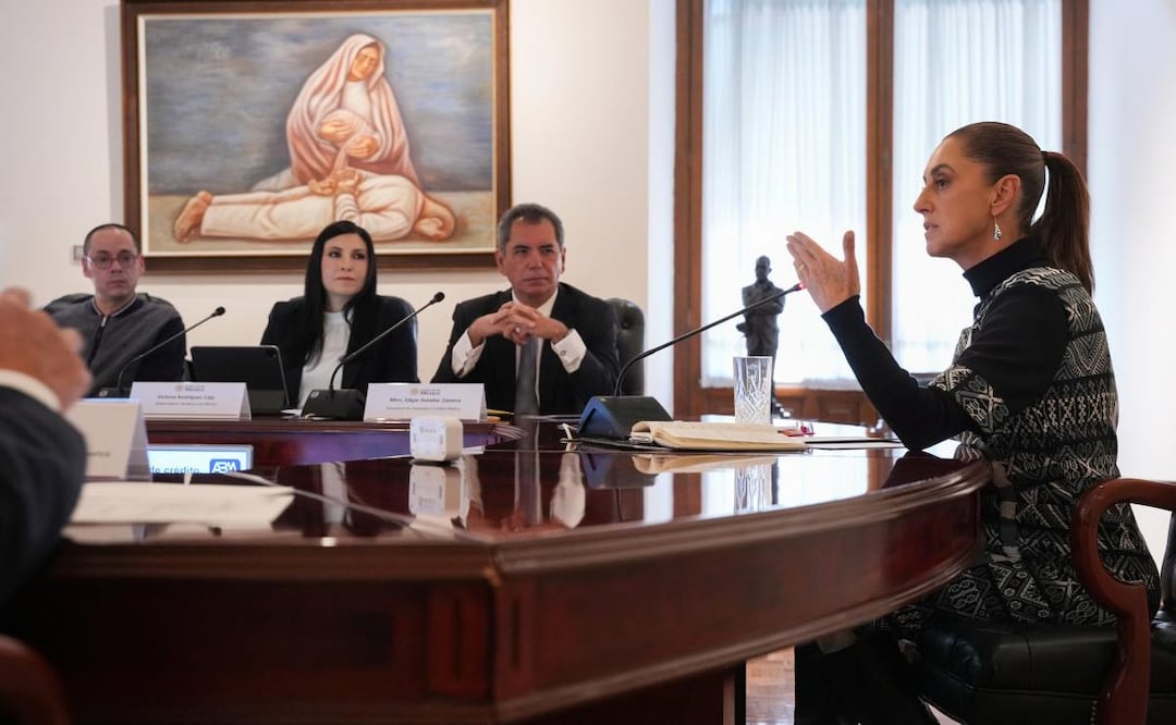 Sheinbaum se reúne con gobernadora de Banxico e integrantes de la ABM (27/01/2026). Foto: Especial