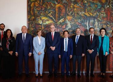 Canciller De la Fuente y Berdegué reciben a director de la FAO; revisan agenda de alimentación
