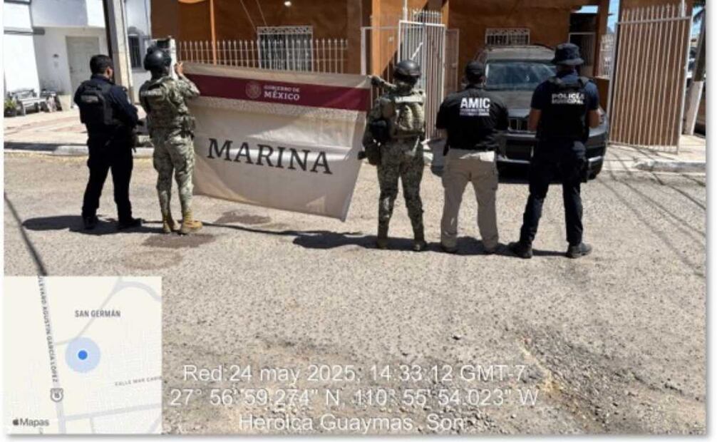 Marina y autoridades de Sonora detienen a 9 personas, relacionadas con “Los Salazar". Foto: Especial