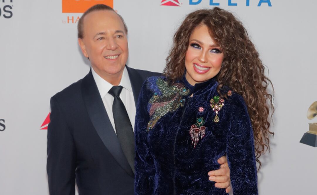 Thalía y Tommy Mottola. Foto: Archivo