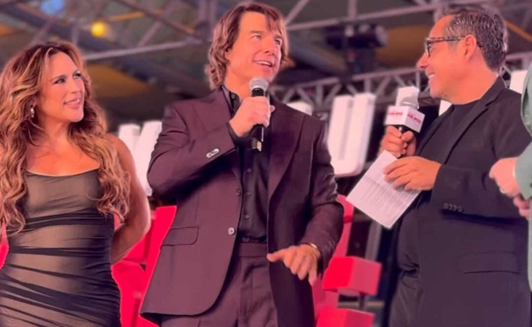 Los conductores fueron los encargados de recibir a Tom Cruise en la premiere de Misión Imposible en México. Foto: Instagram