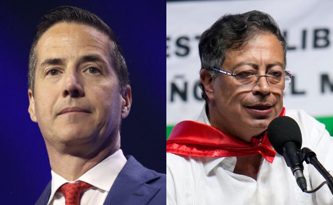 Senador Bernie Morebo (izq) y el presidente Gustavo Petro (der). (21/10/25) Foto: X y AP