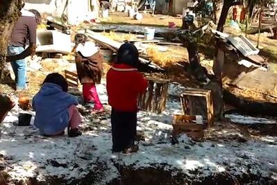 Así se vive el clima gélido en Cuajimalpa