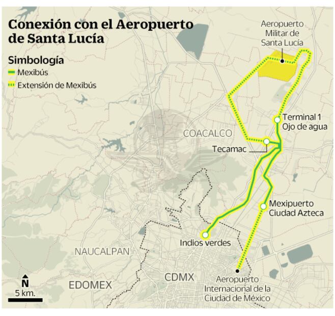 Así será el Mexibús que conectará Santa Lucía con aeropuerto de CDMX