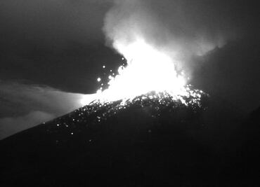 ¡Impresionante! Así se vio la explosión del volcán Popocatépetl esta madrugada