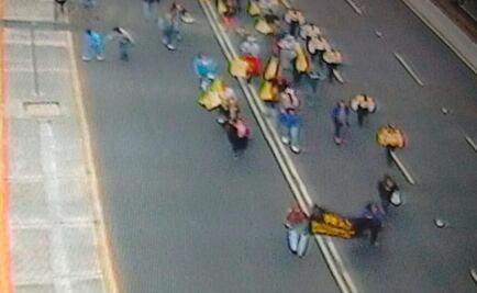 Marcha afecta circulación en Calzada de Tlalpan