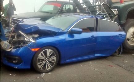 Se registra carambola de más de 20 vehículos en Veracruz; no hay lesionados