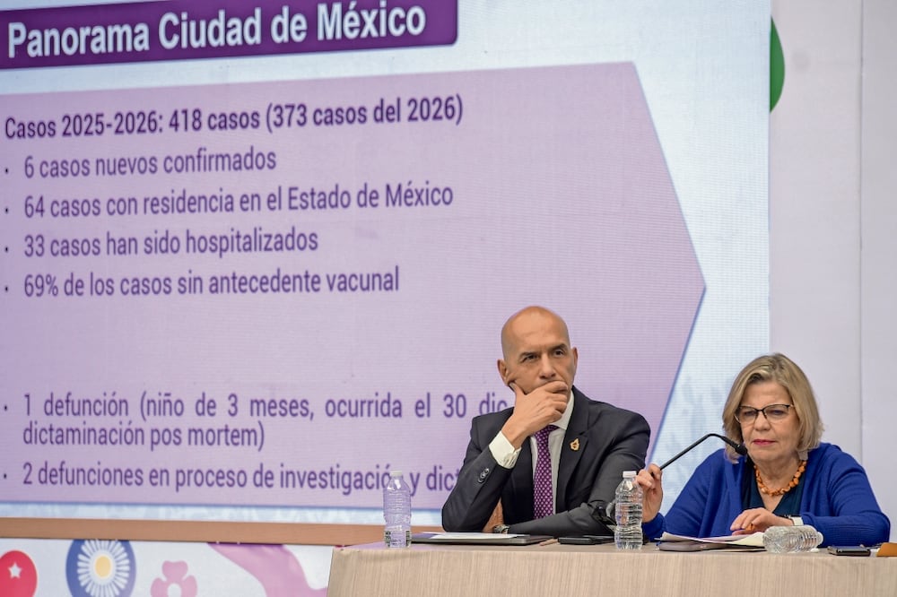 La secretaria Nadine Gasman durante el reporte de casos en la Ciudad. Foto: Santiago Cadena / EL UNIVERSAL