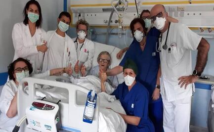 Mujer de 95 años se recupera del coronavirus en Italia