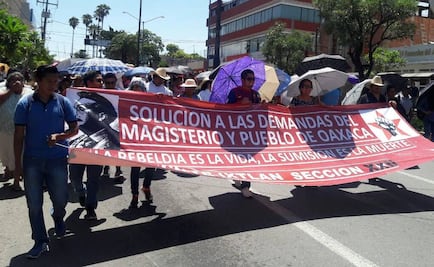 CNTE marcha al zócalo de Oaxaca