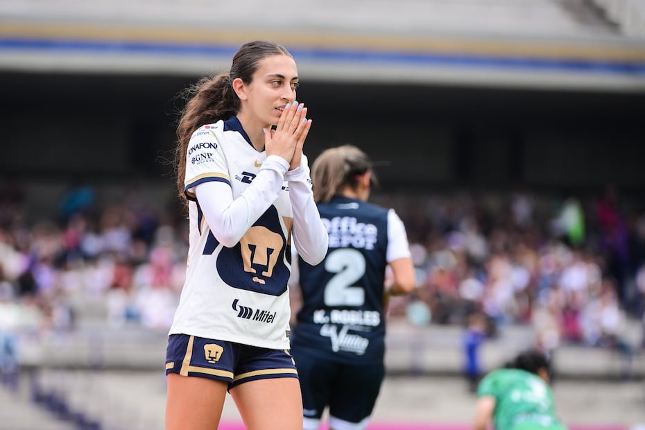 Cristina Torres en lamento, durante el partido entre Pumas y Pachuca correspondiente a la Jornada 13 del Clausura 2026 de la Liga MX Femenil - Foto: Imago7
