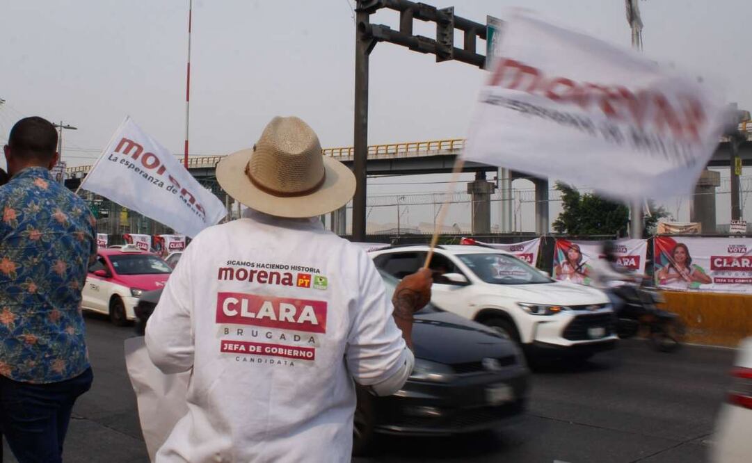 Bandera de Morena. Foto: Luis Enrique Camacho González. EL UNIVERSAL