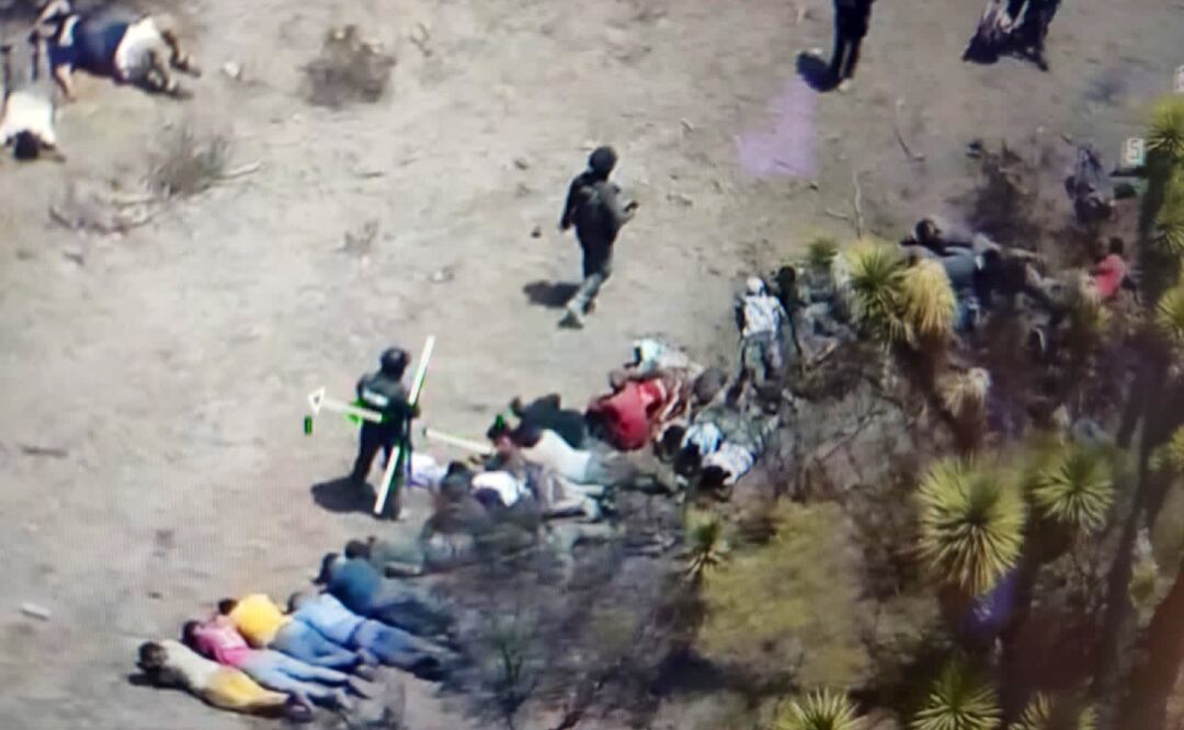 Hallan a dos grupos de personas maniatadas en Matehuala. Foto Especial