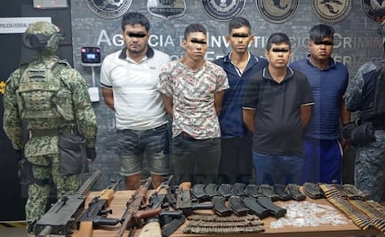 Caen seis presuntos criminales en operativo realizado en Juquipilas, Chiapas; les decomisan armas y drogas