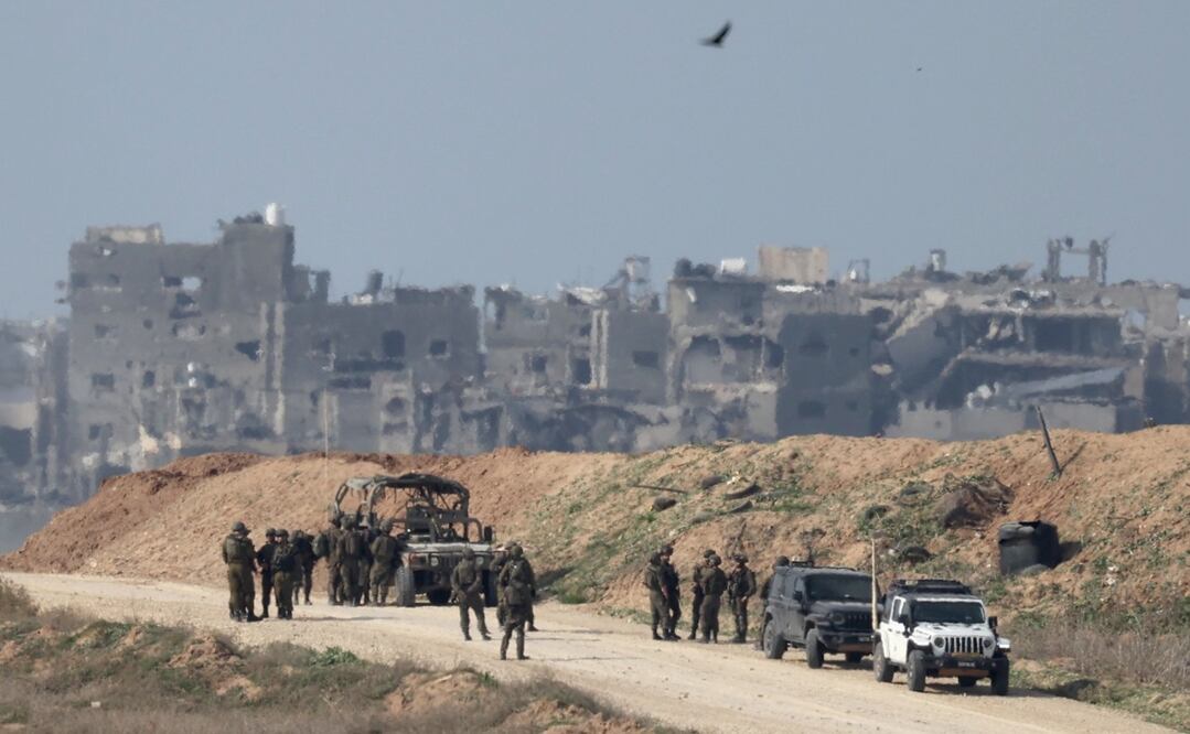 Soldados israelíes en una zona dentro de la Franja de Gaza. Foto: EFE
