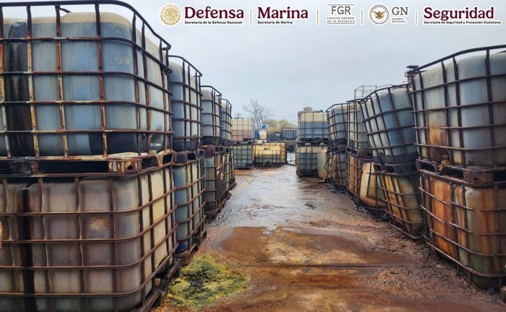 Aseguran narcolaboratorio en Nuevo León; encuentran precursores químicos en cateo. Foto: Especial