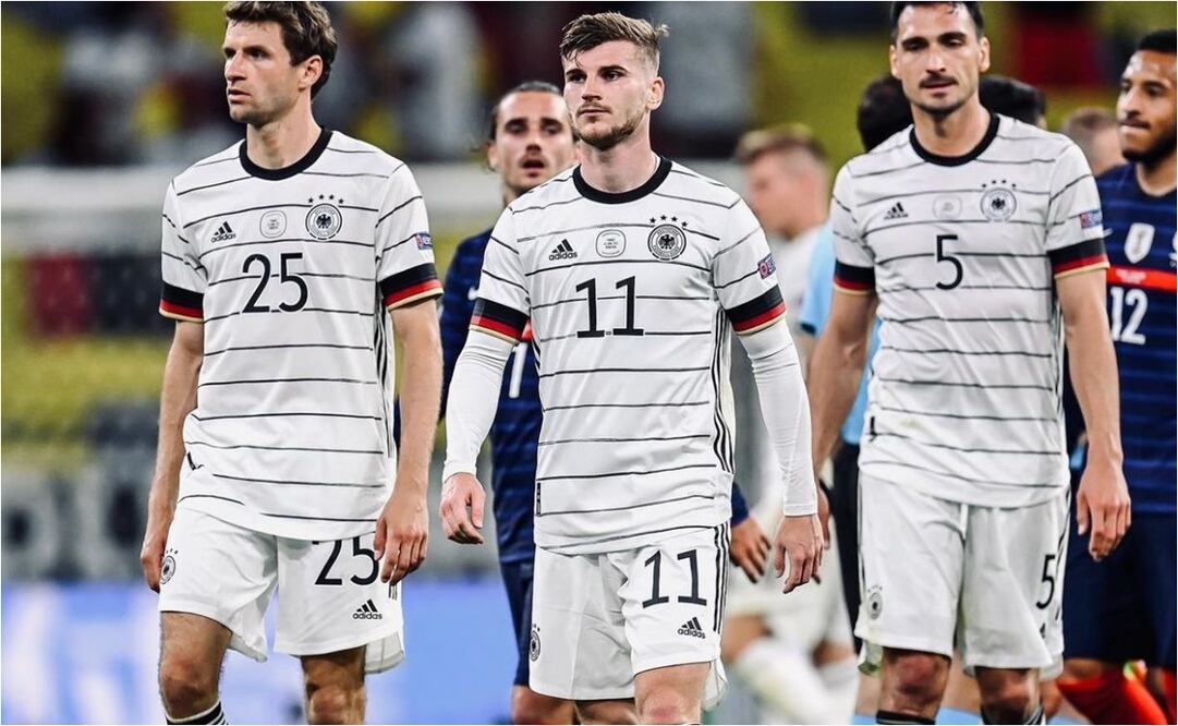 Thomas Muller, Timo Werner y Mats Hummels en un partido contra Francia, otro país afectado por lesiones / Foto: Timo Werner