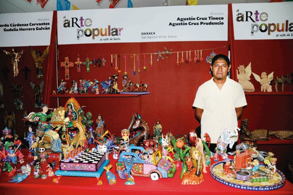 Las piezas son de textilería, laca, alfarería y cerámica, talla en madera, papel amate, fibras vegetales y vidrio soplado (CORTESÍA DEL MUSEO NACIONAL DE CULTURAS POPULARES)