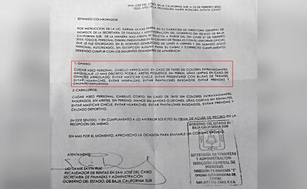 Causa polémica circular para empleados de BCS; pedían no usar piercings, huaraches ni minifaldas