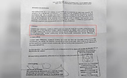 Causa polémica circular para empleados de BCS; pedían no usar piercings, huaraches ni minifaldas