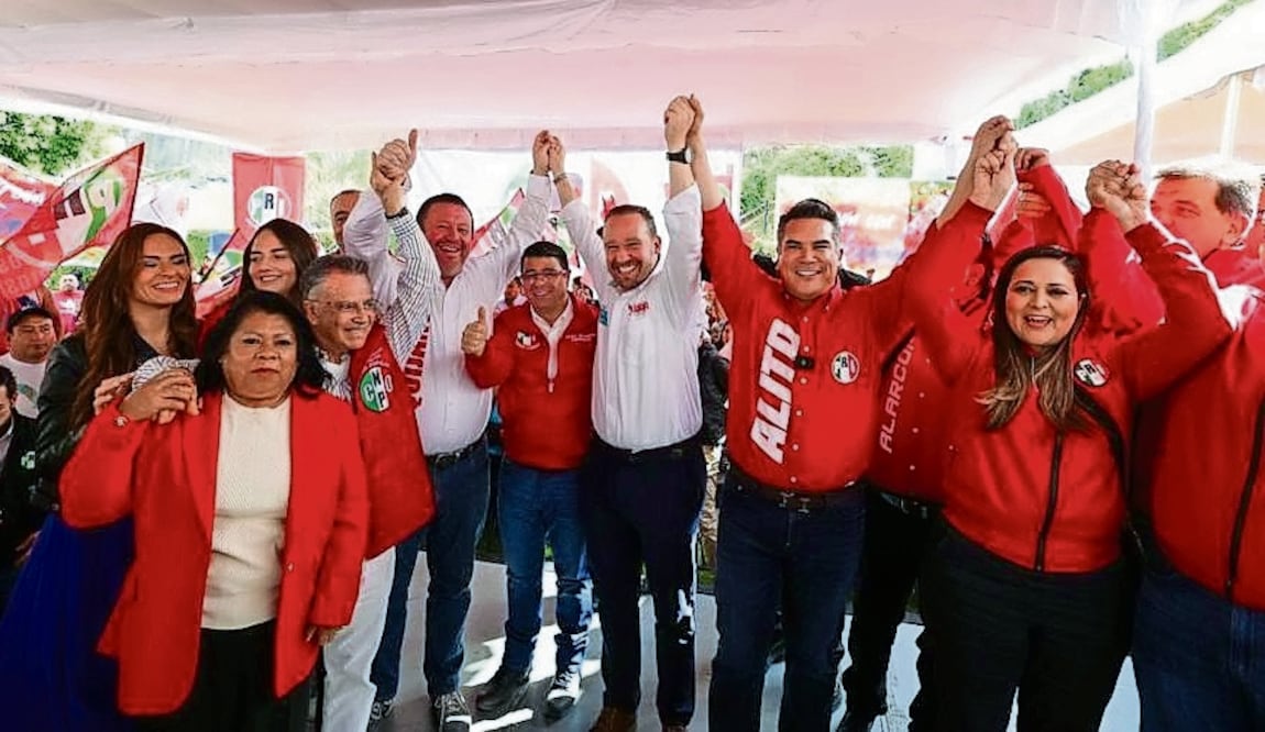 En Magdalena Contreras, el PRI refrendó la unidad en torno a su precandidato único a la CDMX Foto: Especial