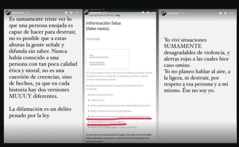 Alex Perea responde a quienes lo señalan de violento y golpeador