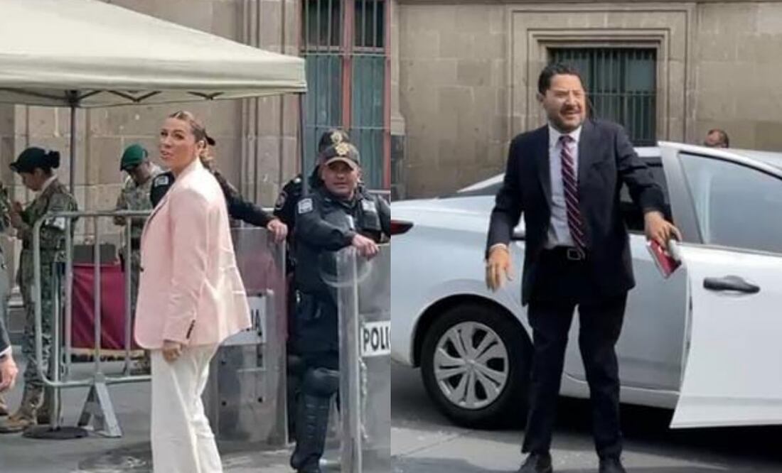 Llegan a Palacio Nacional gobernadores de Morena para reunión con Sheinbaum. Foto: Especial