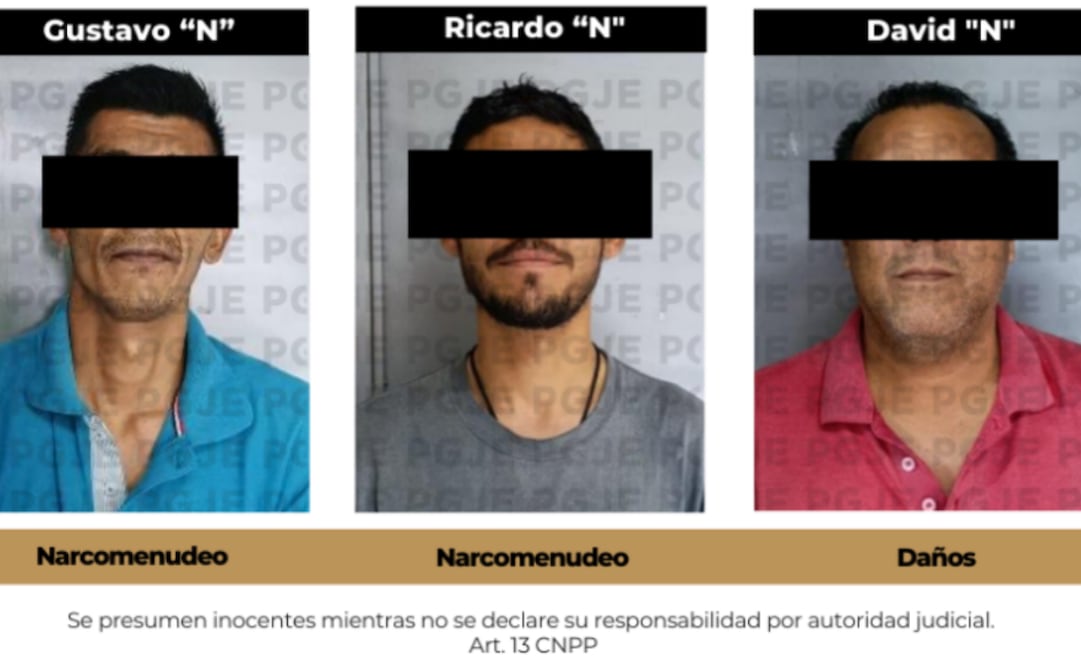 Refuerzan operativos de seguridad en BCS; detienen a tres sujetos por narcomenudeo y aseguran 7 mil dosis de droga (03/03/2026). Foto: Especial