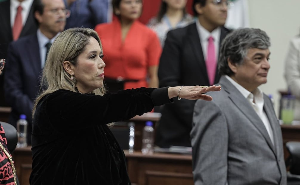 Arturo Manuel Chávez López, Blanca Yassahara Cruz García y Frida Denisse Gómez Puga rindieron protesta como consejeros electorales en el Instituto Nacional Electoral (INE). Foto: Gabriel Pano / EL UNIVERSAL