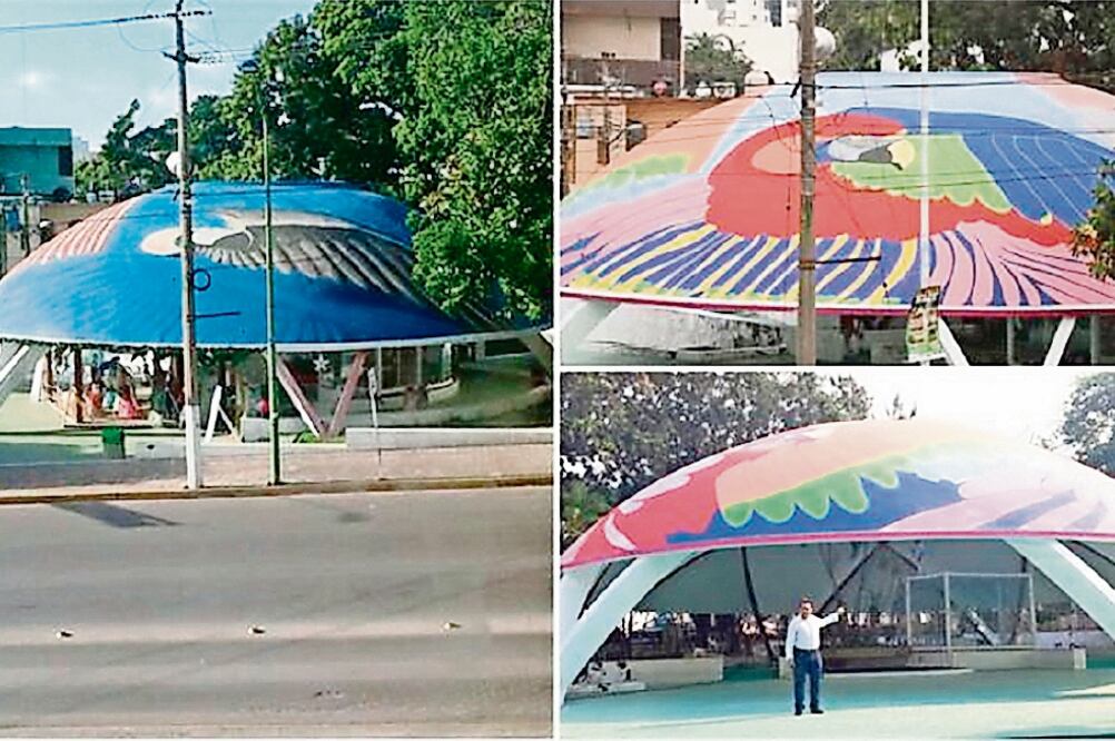 El mural antes de la intervención (arriba). Después de los trabajos de las autoridades del Ayuntamiento (abajo) (CORTESÍA DEL ARTISTA Y LUIS MANUEL LÓPEZ)