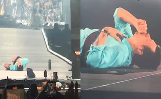 Harry Styles preocupa a sus fans tras caer en pleno escenario durante su concierto en Londres; ¿Qué le pasó?