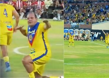 Cuauhtémoc Blanco anota espectacular gol en partido de leyendas ante Chivas; los jugadores rojiblancos no lo podían creer