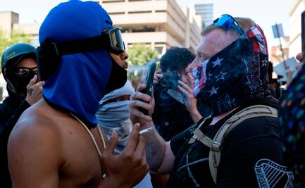 Se enfrentan manifestantes por justicia racial y miembros de milicias blancas en Kentucky