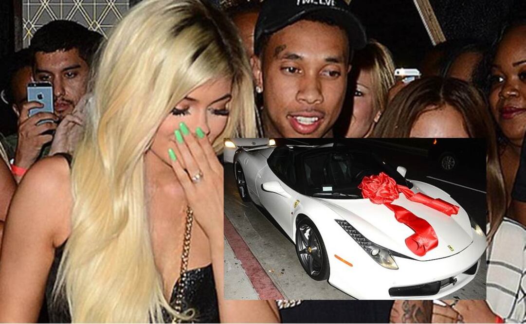 Se mostró emocionada con el regalo de Tyga Foto:Tomadas de Daily Mail
