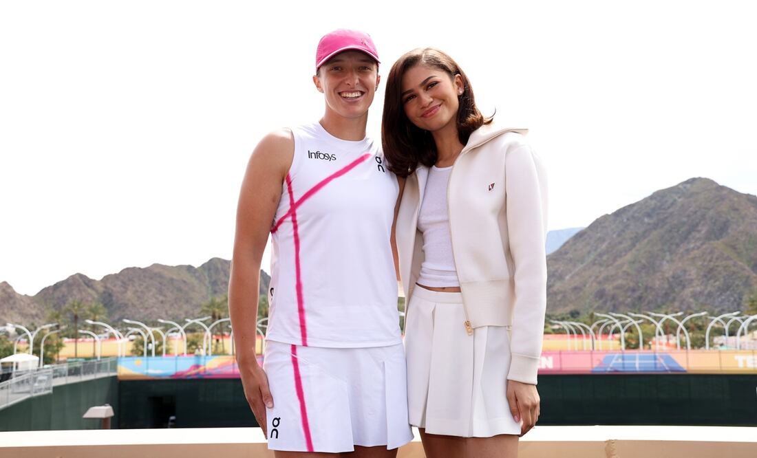 Iga Swiatek convive con la actriz Zendaya tras coronarse el WTA 1000 de Indian Wells FOTO: WTA