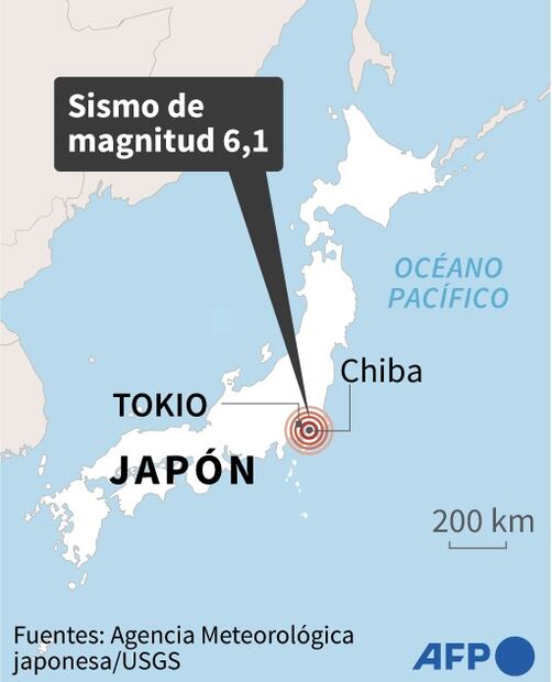 Sismo de magnitud 6.1 sacude Japón